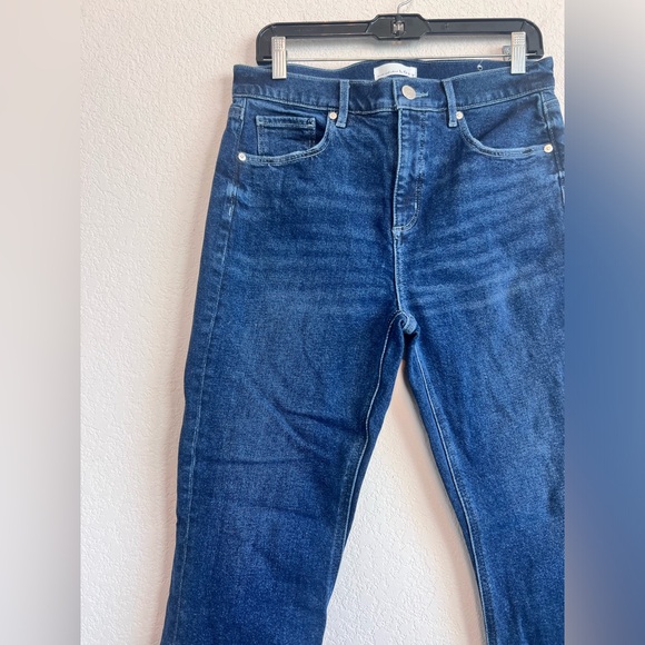 Loft High Waisted Flare Crop Stretchy Jeans Size 29 - Picture 2 of 9